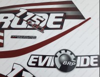Evinrude 115HP E-tec H.O. 2007-2017 USA Flag Graphite Cowl Outboard Decal Kit Evinrude 115HP E-tec H.O. 2007-2017 USA Flag Graphite Cowl Outboard Decal Kit